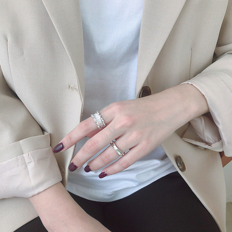 Modern Girl's Skirt 925 Sterling Silver Adjustable Ring SILVERBENE