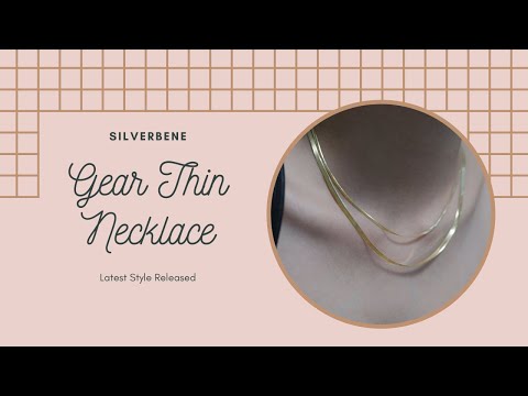 Minimalism Gear Thin 925 Sterling Silver Chain Necklace SILVERBENE