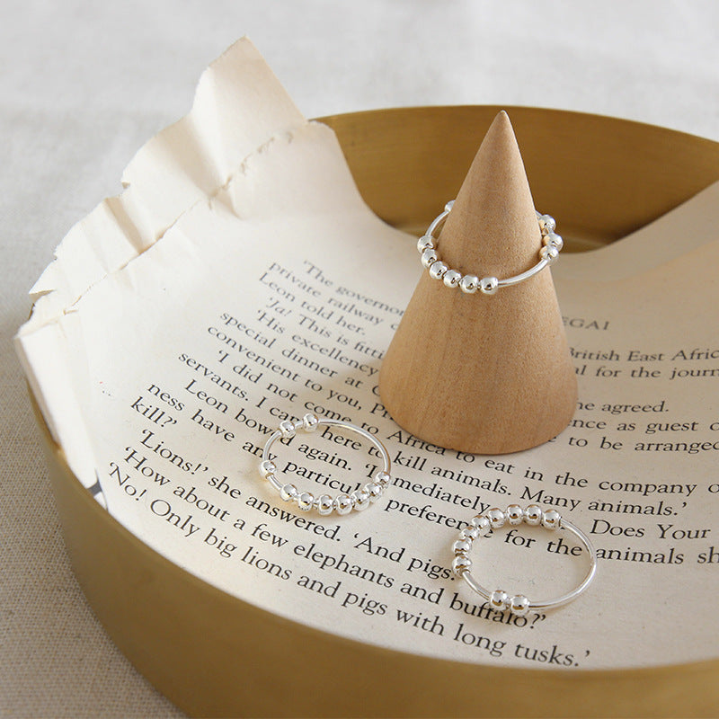 Simple Beads 925 Sterling Silver Ring SILVERBENE