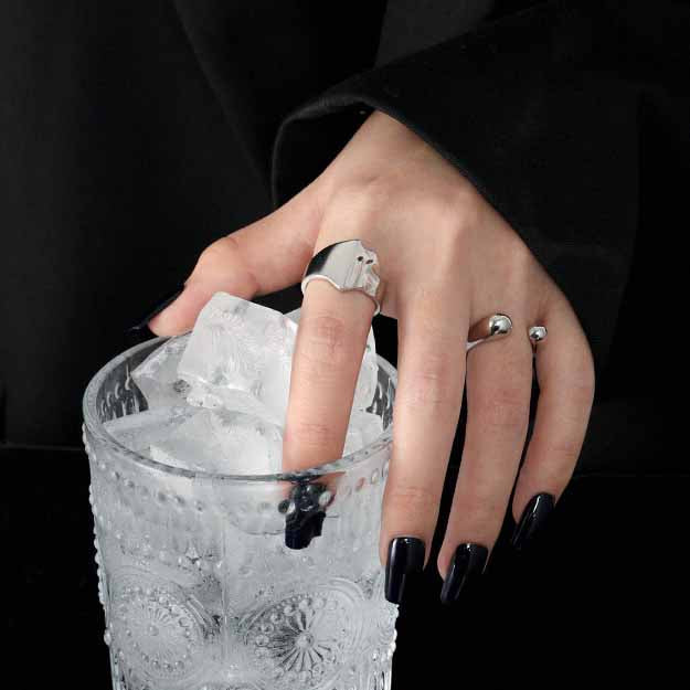 Minimalism Waterdrop 925 Sterling Silver Adjustable Ring SILVERBENE