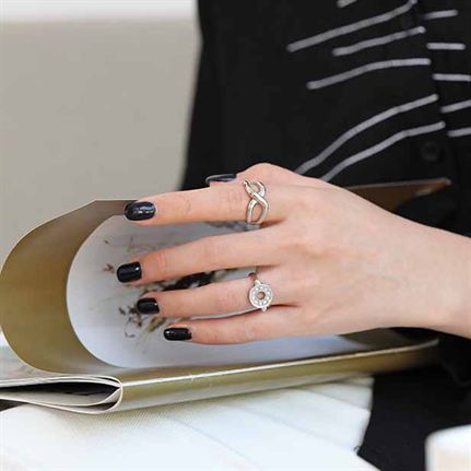 Hot Geometry Hollow Cross 925 Sterling Silver Adjustable Ring SILVERBENE