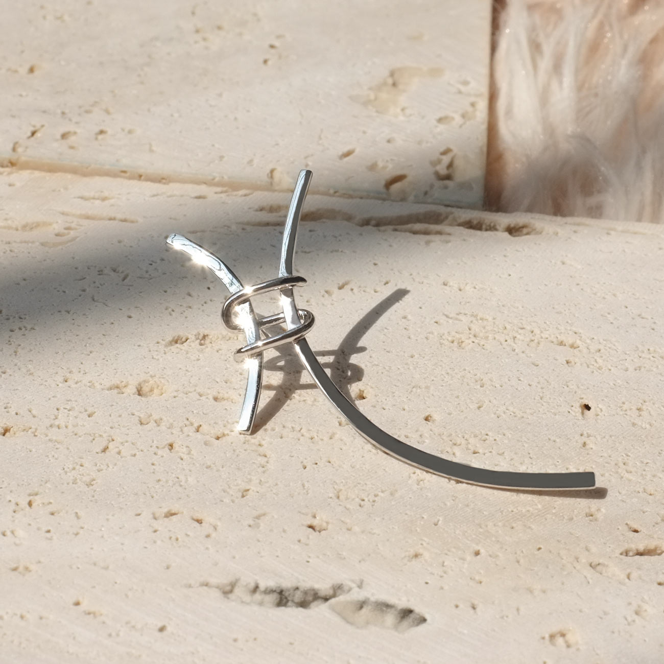 Party Exaggerated H Letter 925 Sterling Silver Stud Earrings SILVERBENE