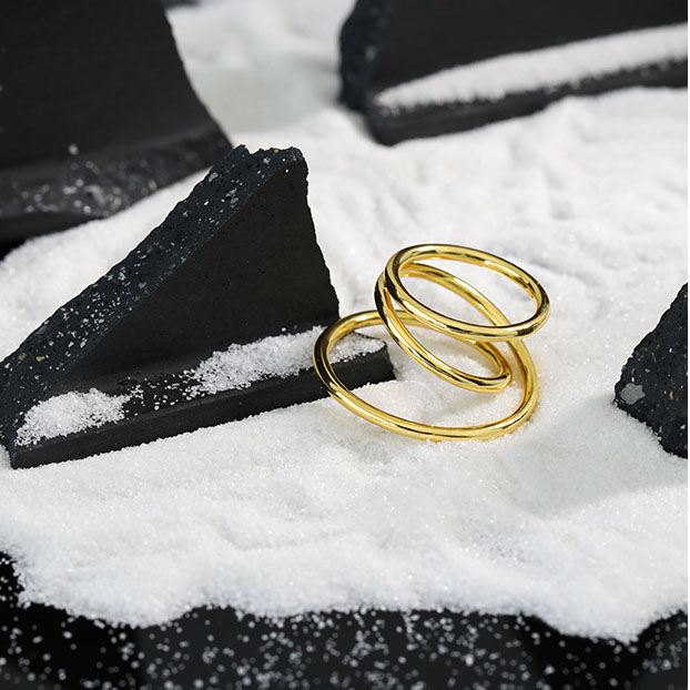 Casual Triple Layer Cross 925 Sterling Silver Adjustable Ring SILVERBENE