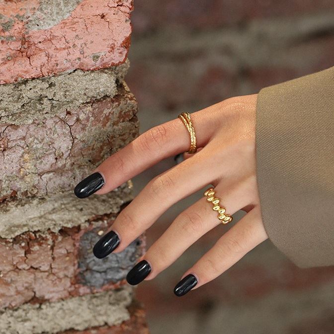 Simple Cross Interwoven Texture 925 Sterling Silver Adjustable Ring SILVERBENE