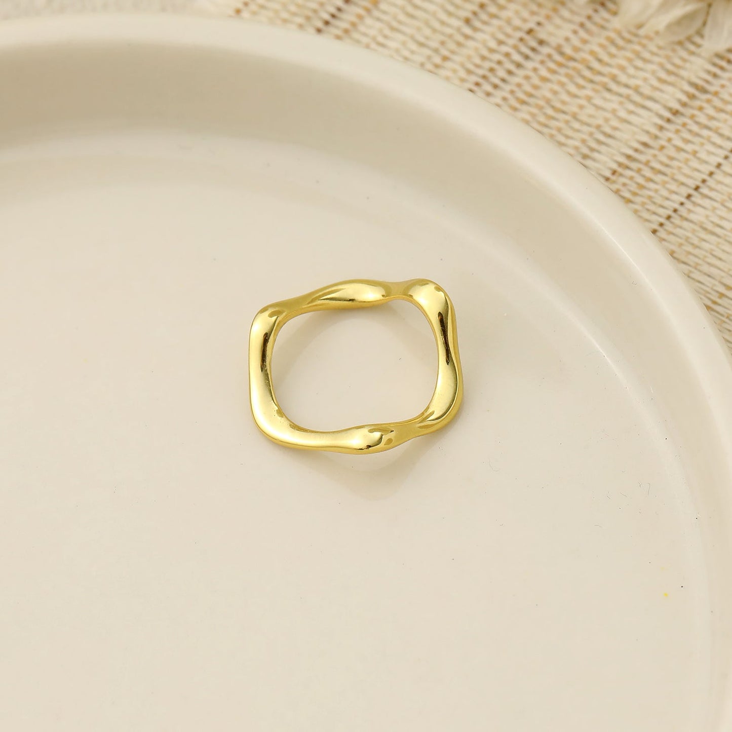 Irregular Wave 925 Sterling Silver Ring SILVERBENE