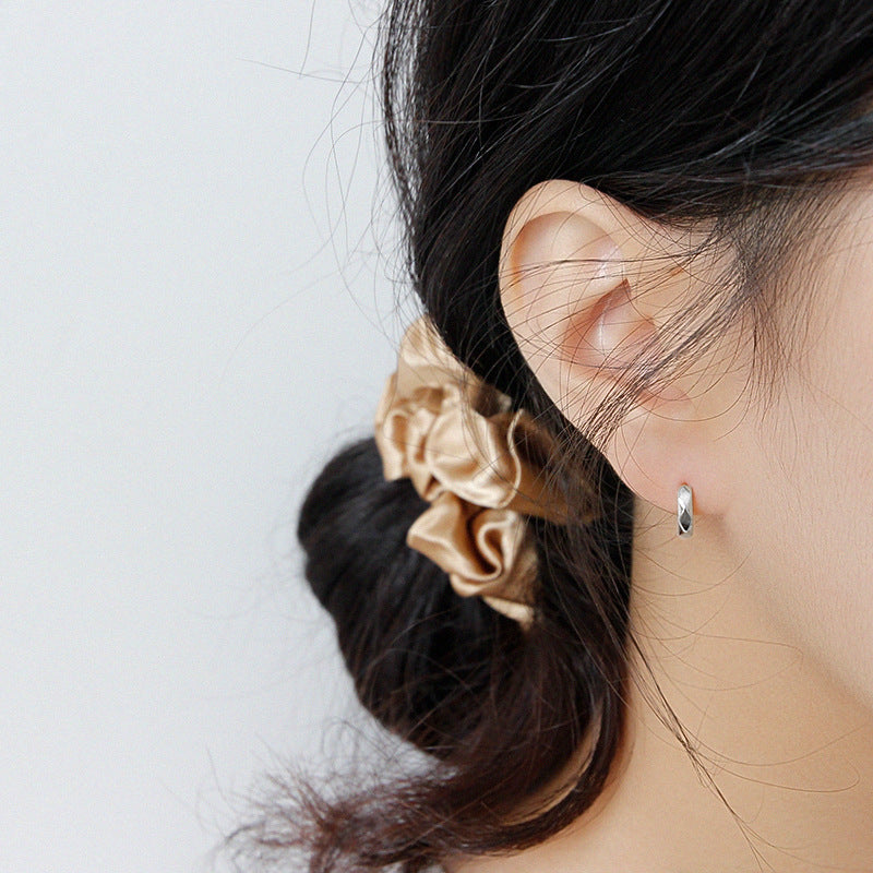 Fashion Super Mini Circle 925 Sterling Silver Huggie Hoop Earring(Single) SILVERBENE