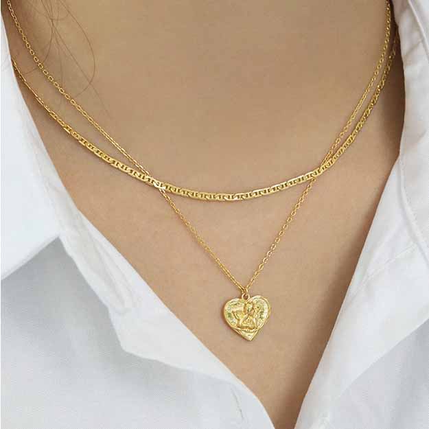 Simple 925 Sterling Silver Stacking Chain Necklace SILVERBENE