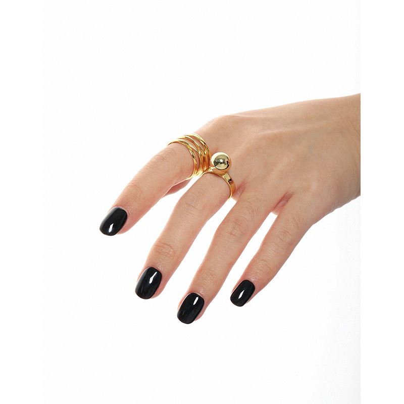 New Geometry Ball 925 Sterling Silver Adjustable Ring SILVERBENE