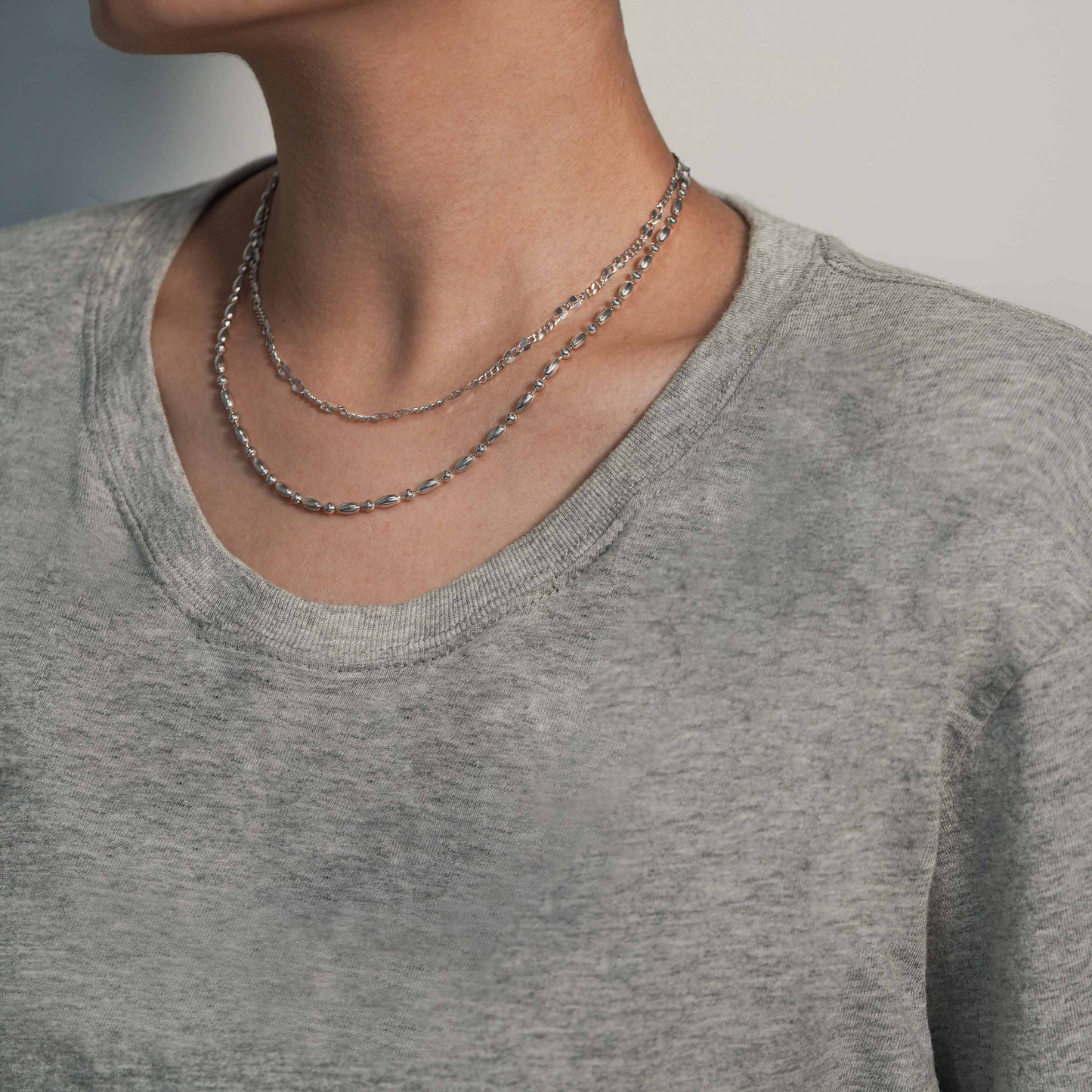 Fashion Irregular Golden Hollow Chain 925 Sterling Silver Necklace SILVERBENE