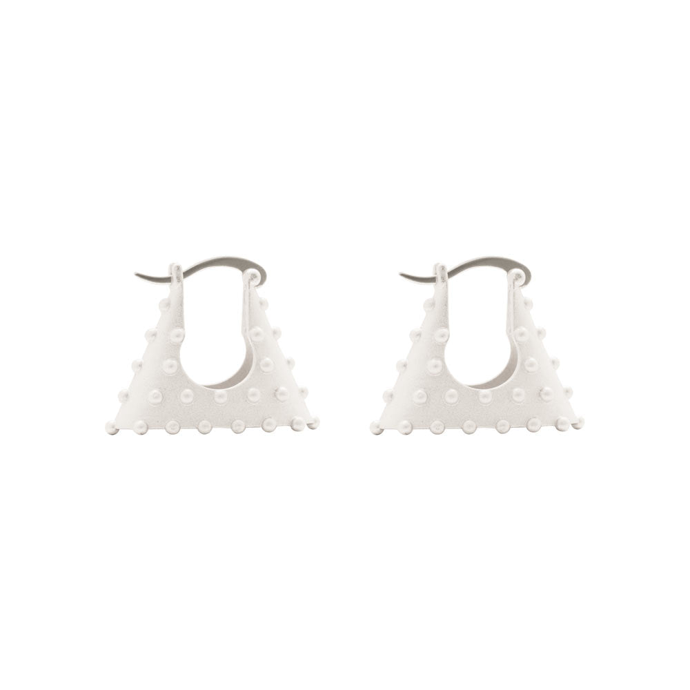 Fashion Rivet Women Bag 925 Sterling Silver Hoop Earrings SILVERBENE