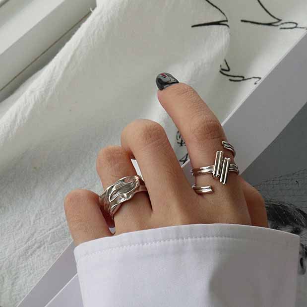 Fashion Screw 925 Sterling Silver Adjustable Ring SILVERBENE