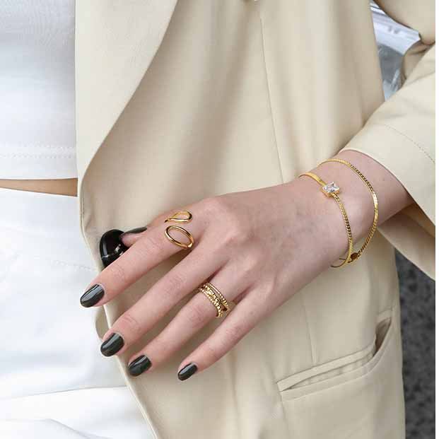 Wide Beads Cross 925 Sterling Silver Adjustable Ring SILVERBENE