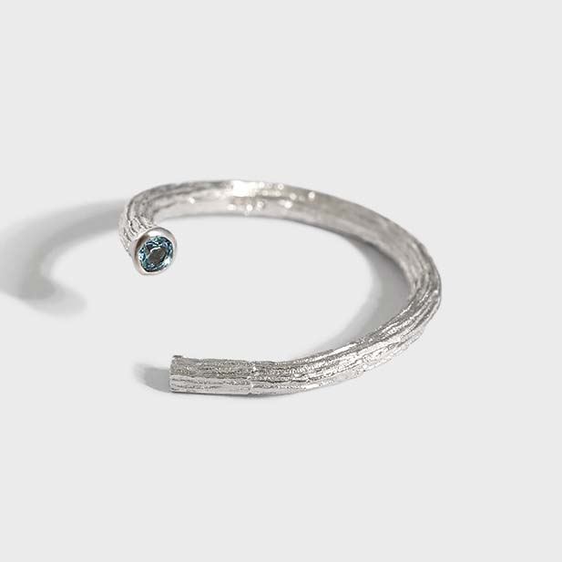 Simple Green CZ Cross 925 Sterling Silver Adjustable Ring SILVERBENE