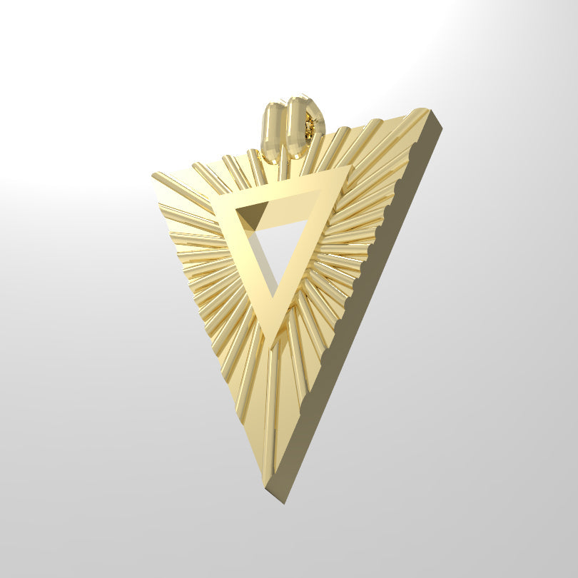 Statement Geometry Triangle 925 Sterling Silver Necklace SILVERBENE