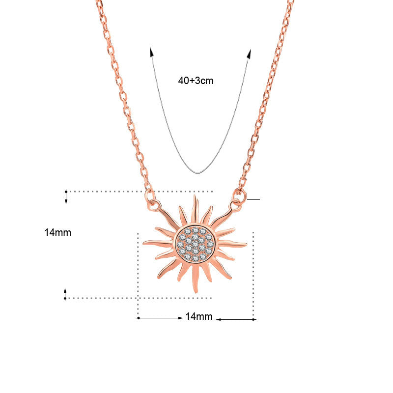 Party CZ Sun Shines 925 Sterling Silver Necklace