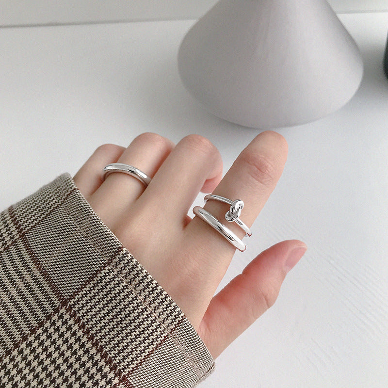 Simple S990 3.5mm Circle 925 Sterling Silver Ring